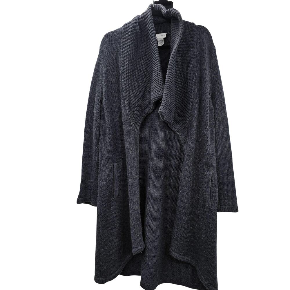 Soft Surroundings Womens XL Gray Cardigan Sweater